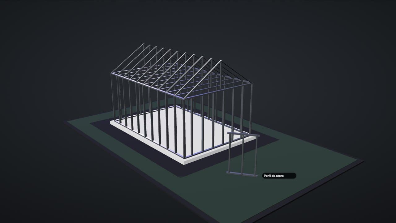 Casa en steel framing: estructura de perfiles